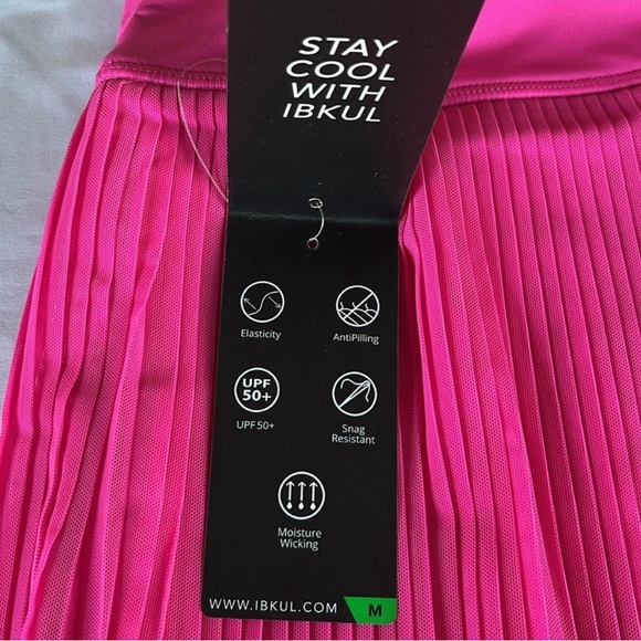 IBKUL Hot Pink Mesh Skirt Skort 18” size M - Picture 5 of 13